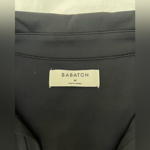 Artitzia Babaton Contour Polo Crop Top Shirt - Black - Medium - Picture 2 of 4